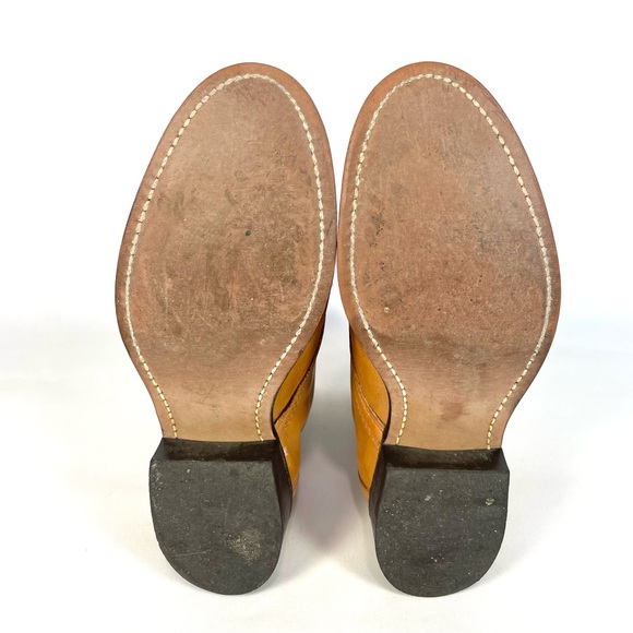 Laredo Kiltie Tan Leather Tassel Western Boots Made In USA Size Womens 6 - Picture 6 of 8